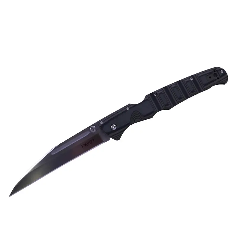 Frenzy Ii Folding Knife – Blue & Black Anodized Handle 1