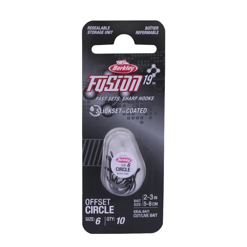 Fusion19 Smoke Satin Circle Hooks – Size 6, Pack Of 10 1