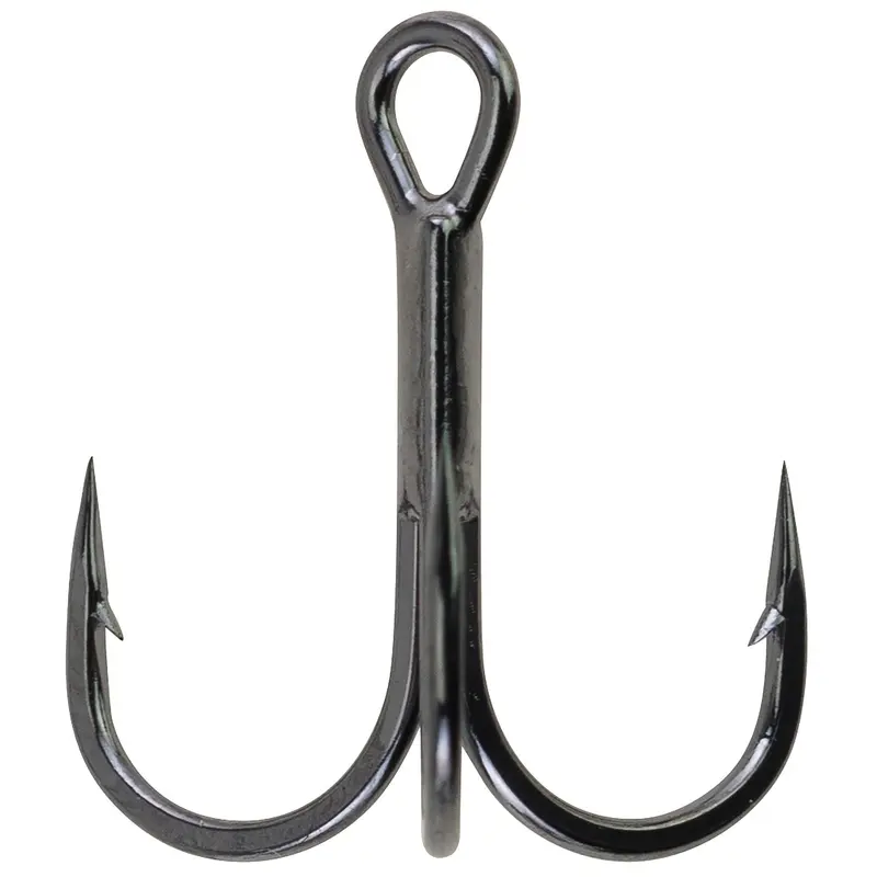 Fusion19 Treble 1X Fishing Hooks – Size 10, Black Nickel Plating (8-Pack) 1