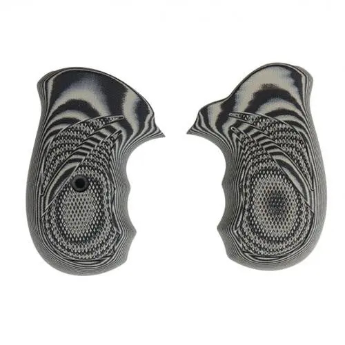 G-10 Tactical Pistol Grips For Smith & Wesson J-Frame – Gray/Black Checkered Texture 1