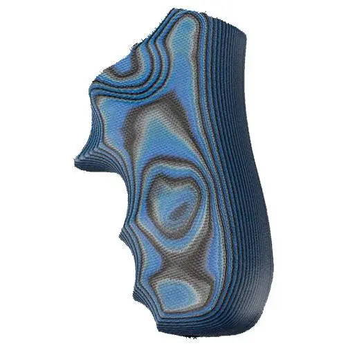 G10 And G-Mascus Blue Lava Rubber Grip For Ruger Lcr With Enclosed Hammer 1