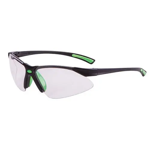 Gamma Junior Shooting Safety Glasses – Neon Green Frame With Uv Protection 1
