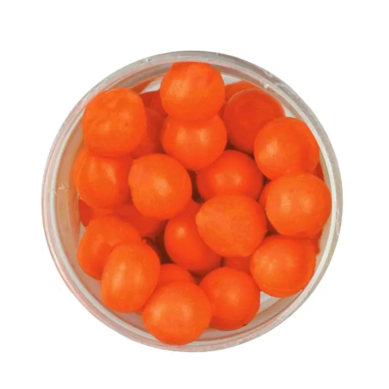 Garlic-Scented Powerbait Floating Magnum Eggs – Fluorescent Orange Soft Bait 1