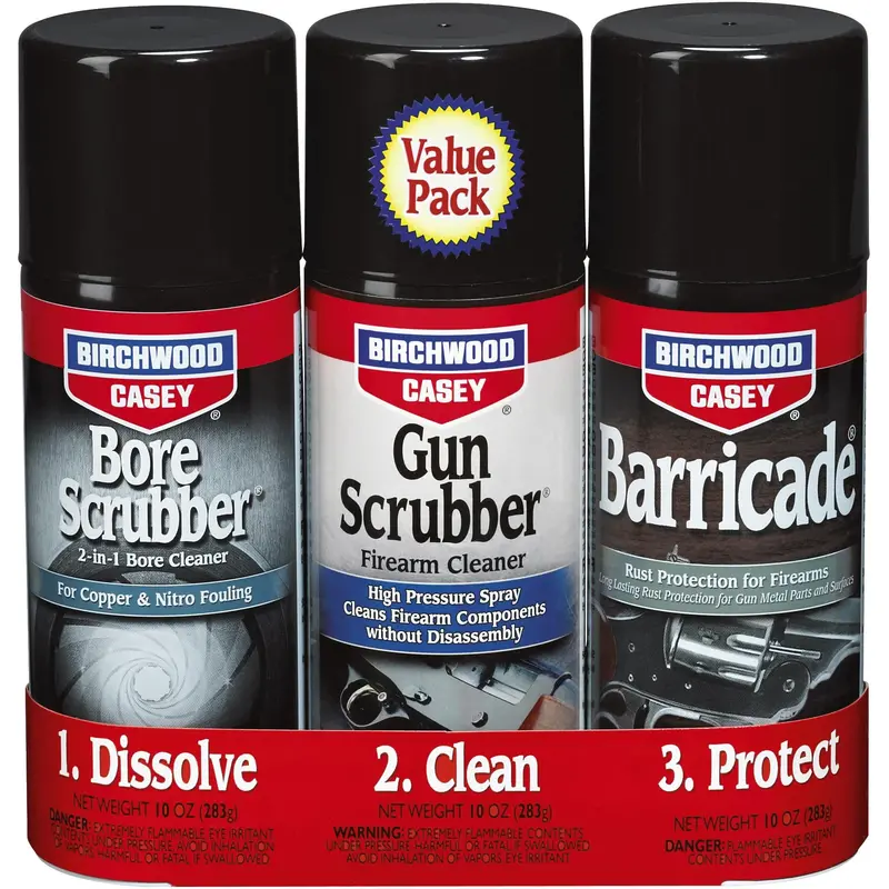 Gbs123 Gun Care Combo Pack – Gun Scrubber, Bore Scrubber & Barricade Rust Preventive 1