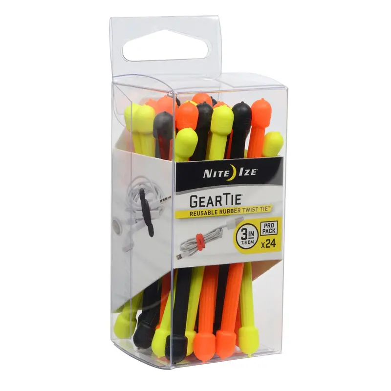 Gear Tie Propack – 3-Inch Assorted-Color Cable Ties, 24-Pack 1