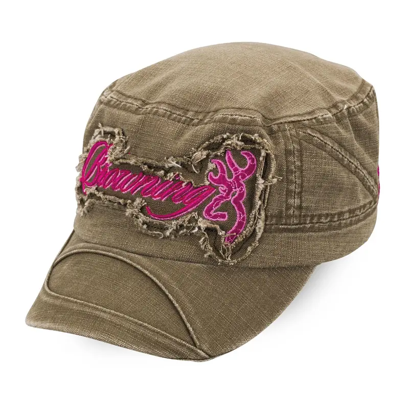 Geena Cap – Olive And Magenta Two-Tone Design 1