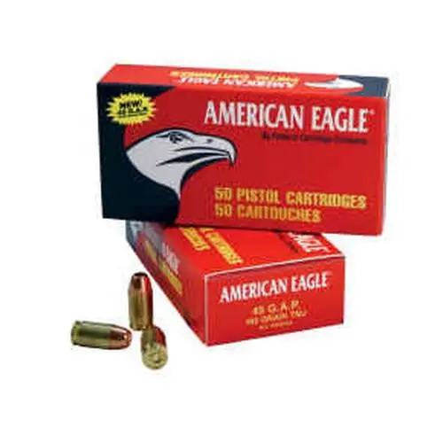 Glock-Compatible .45 Acp Ammo – American Eagle 185 Grain Total Metal Jacket, Box Of 50 1