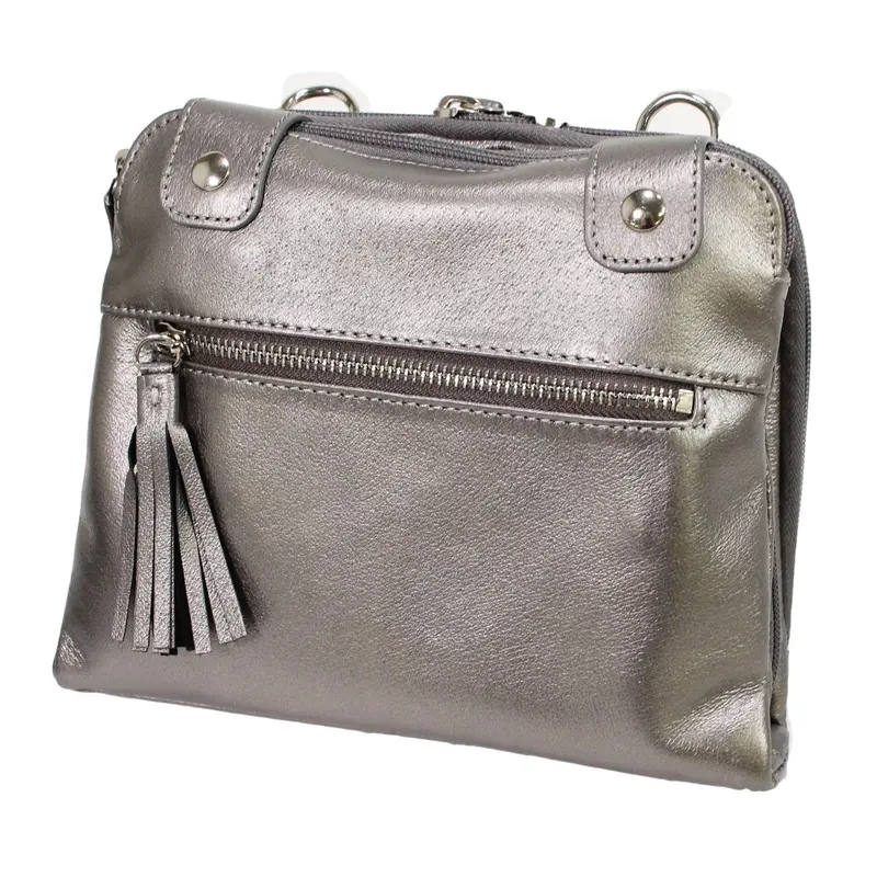 Gunmetal Cross-Body Organizer Bag – Compact & Functional 1
