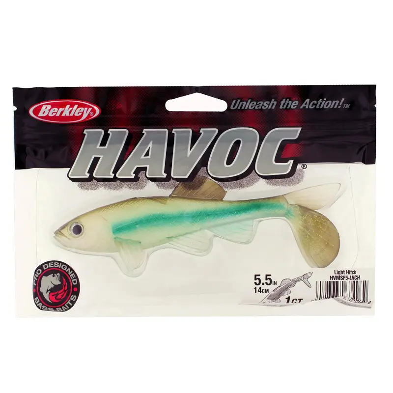 Havoc Papa Sick Fish Soft Lure – 5-Pack, 1.5" Light Hitch 1