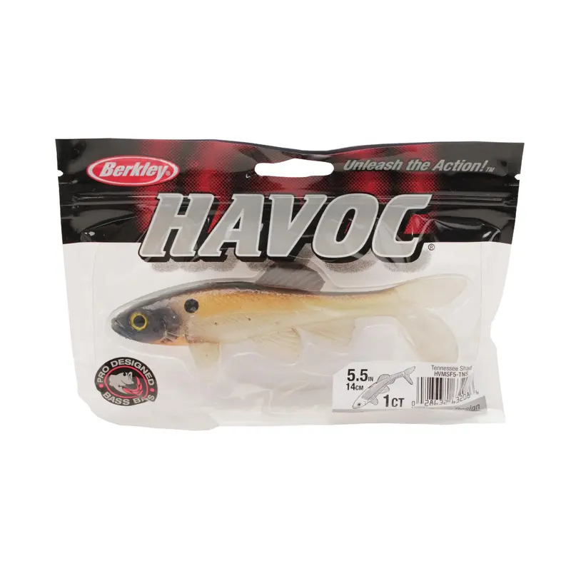 Havoc Papa Sick Fish Soft Lure – 5-Pack, 1.5" Tennessee Shad 1