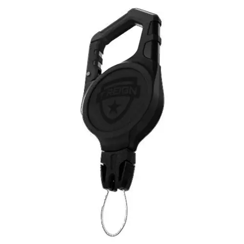 Heavy-Duty Carabiner – 48" Kevlar Cord, Black Anodized 1