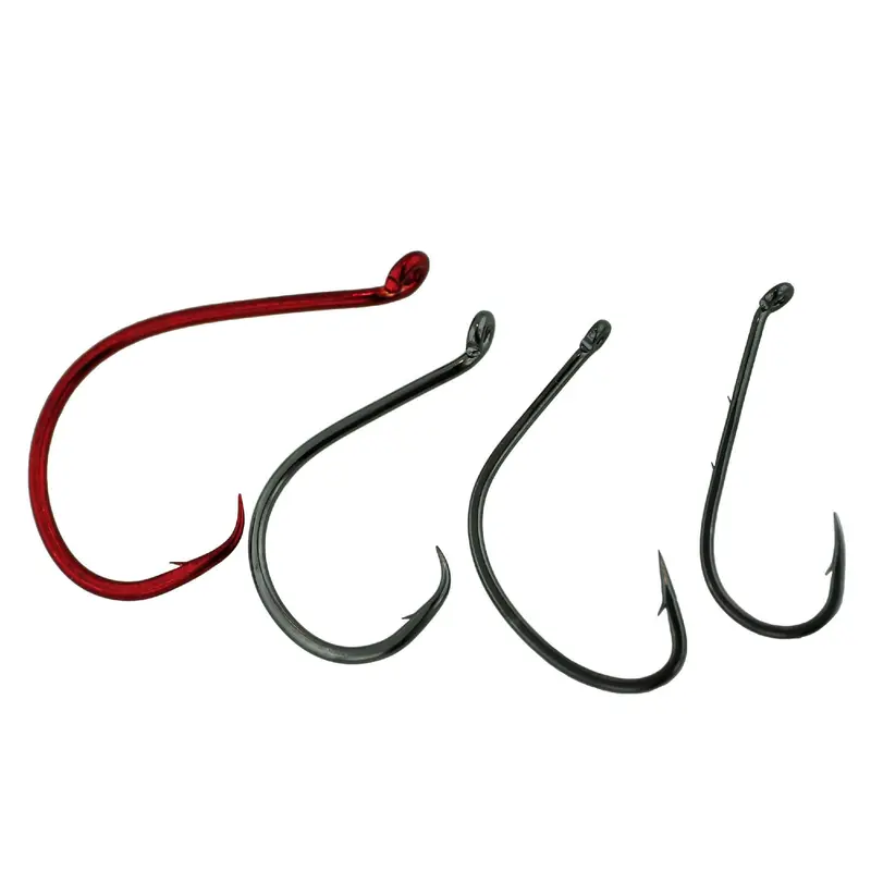 Heavy-Duty Catfish Hooks – Assorted Sizes (1-0, 4-0, 6-0, 8-0), Multi-Color Options (Pack Of 20) 1