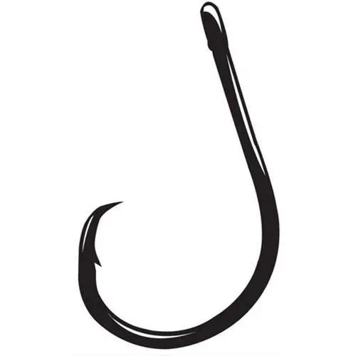 Heavy-Duty Octopus Circle Hook – 4X Strong, Straight Eye, Size 5/0, Non-Shine Black, Pack Of 25 1