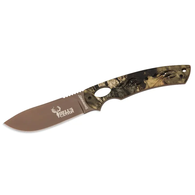 Hell’S Canyon Skeleton Folding Knife – Drop-Point Blade, Straight Edge, Tactical Design 1