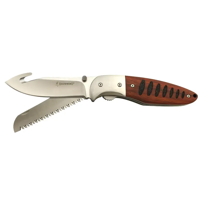 Hunt ‘N Gut Field Dressing Knife – Wooden Handle 1
