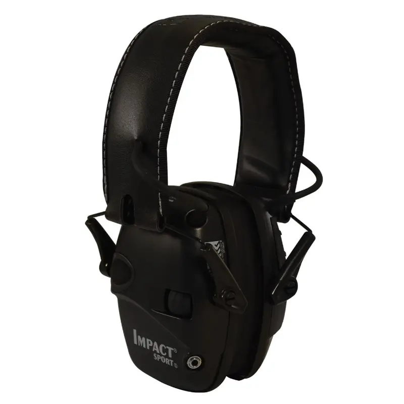 Impact Sport Black Electronic Shooting Earmuffs 1