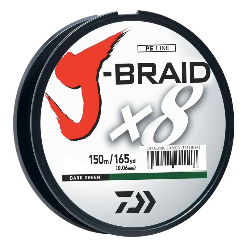 J-Braid Braided Fishing Line – 40 Lb Test, 165 Yards (150M), Dark Green Spool 1