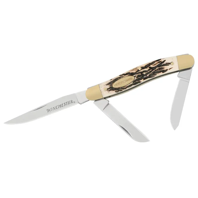 Jigged Bone Handle Stockman Pocket Knife – 3-Blade Design 1