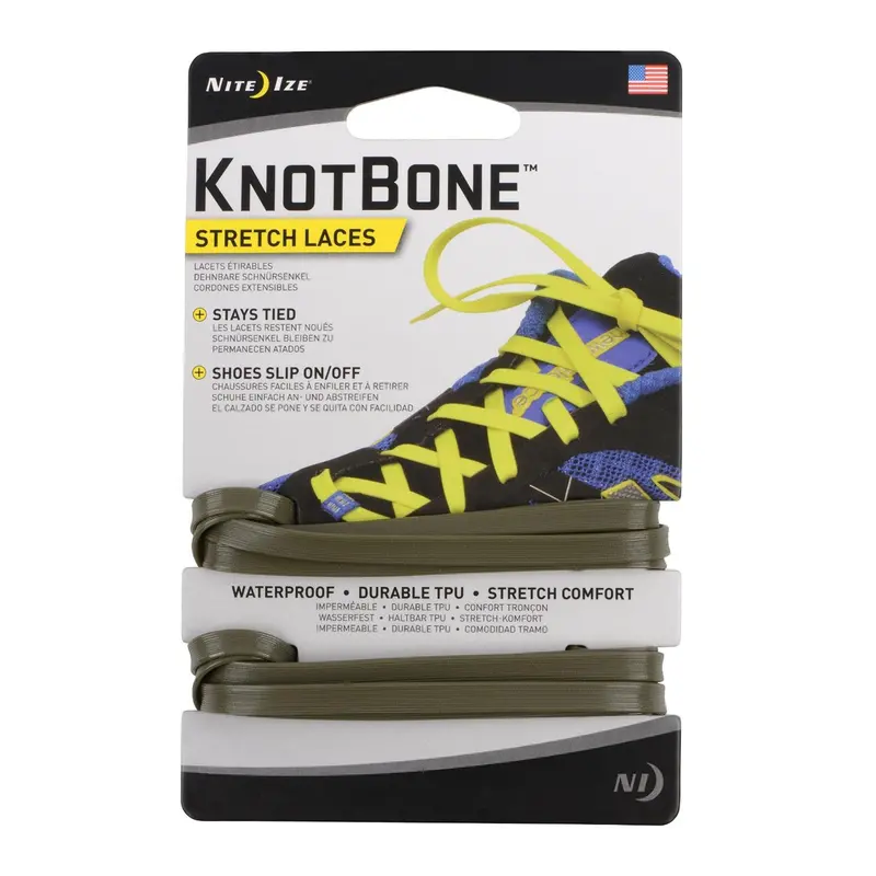 Knotbone Elastic Stretch Laces – Foliage Green 1