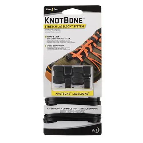 Knotbone Lacelock Elastic Shoelace System – Black 1