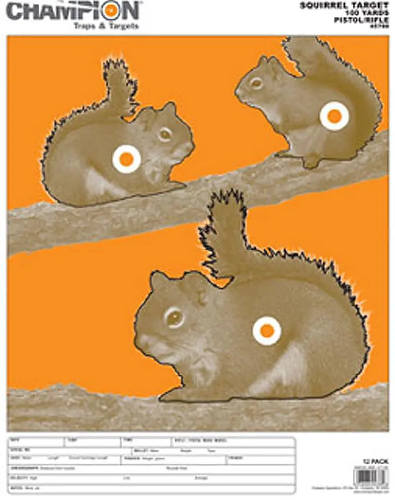 Large Squirrel-Shaped Paper Target – 12-Pack 1