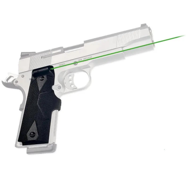 Lasergrips For 1911 Government & Commander Pistols – Green Laser, Clamshell Packaging 1