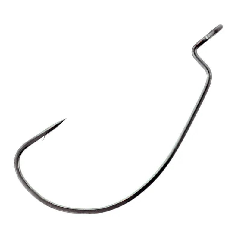 Lazer Worm Extra Wide Gap Hook – Platinum Black, Size 5/0 (Pack Of 6) 1