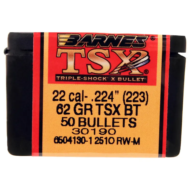 Lead-Free .22 Cal Triple-Shock X Bullets – 62 Gr Hpbt, Qty 50 1