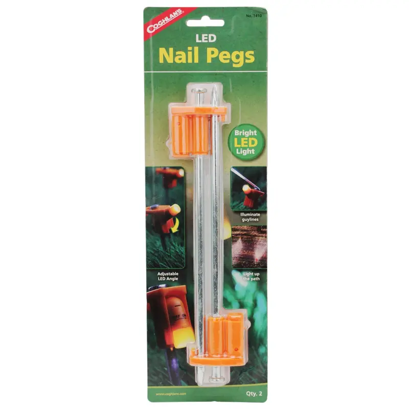 Led-Illuminated Tent Stake – 10-Inch Glow-In-The-Dark Peg 1
