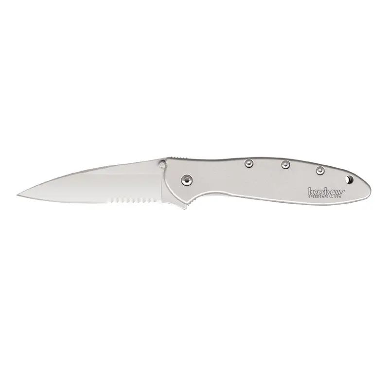 Leek Pocket Knife – Serrated Blade Variant, Clamshell Packaging 1