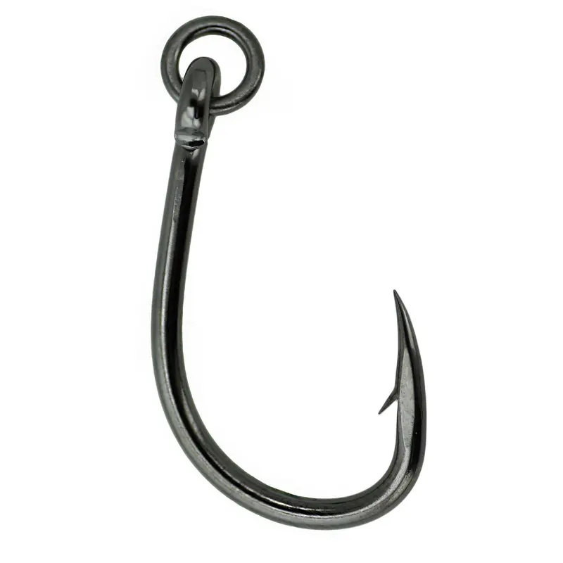 Live Bait Hook With Solid Ring – Size 3/0, Nickel-Black, 5-Pack 1