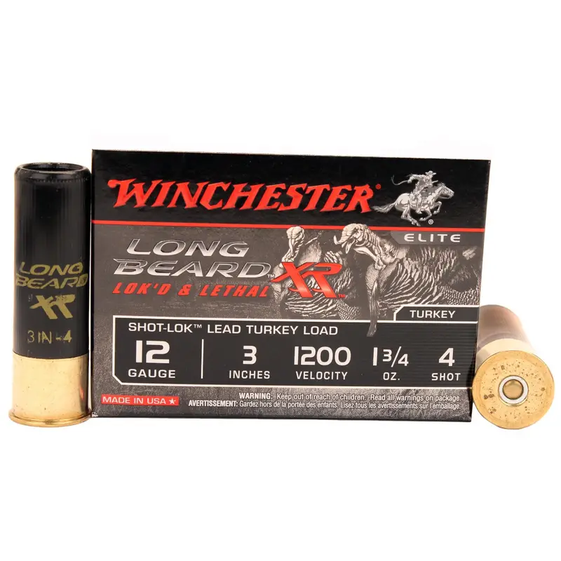 Long Beard Turkey Shotgun Shell – 12 Gauge, 3", 1¾ Oz, #4 Lead Shot (10-Pack) 1