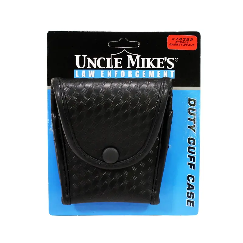 Mirage Compact Flap Cuff Case – Basketweave Black Texture 1