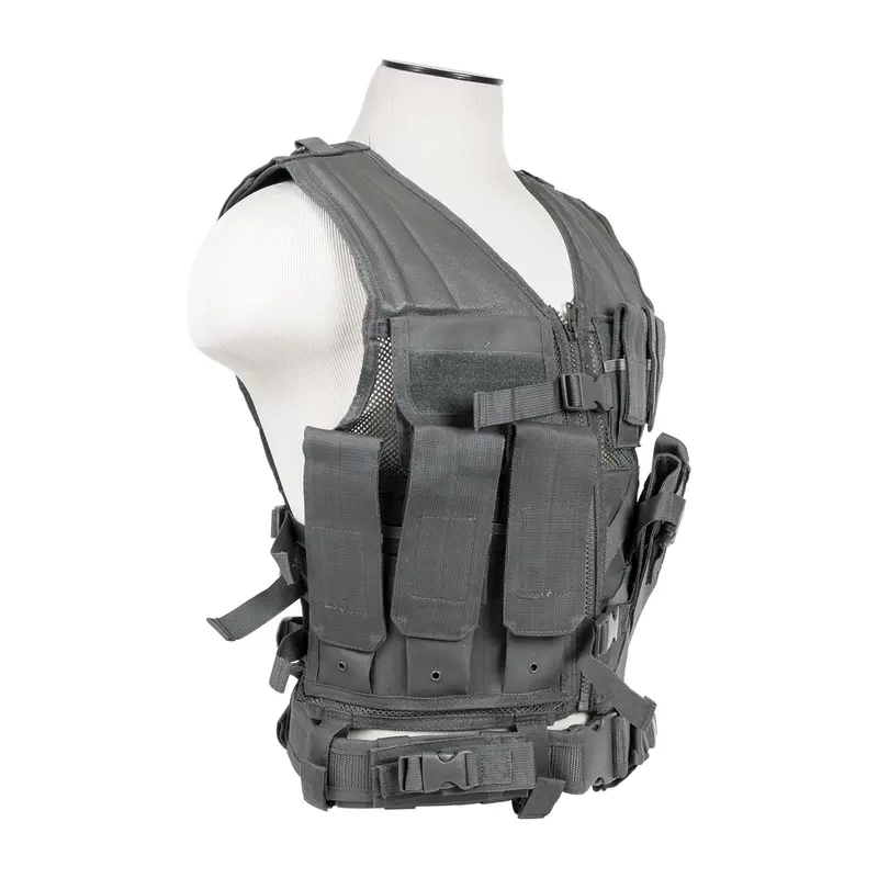 Modular Tactical Vest – Urban Gray, Extended Sizes (Xl–Xxl+) 1