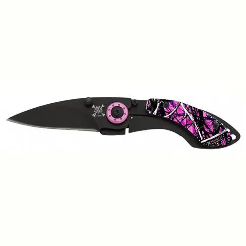 Moonshine Muddy Girl Body Lock Folding Knife – Ergonomic Grip, Stainless Blade 1