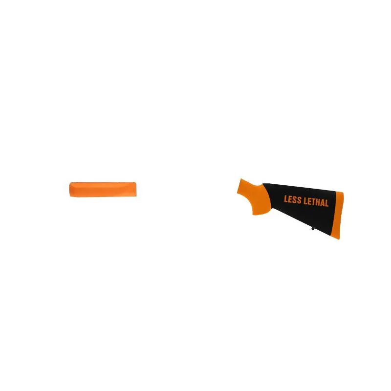 Mossberg 500 Less-Lethal Shotgun – Overmolded Orange Stock And Forend 1