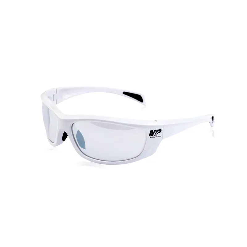 M&P Whitehawk Shooting Glasses – White Frame With Clear Mirror Lens, Ansi Z87.1 Rated 1