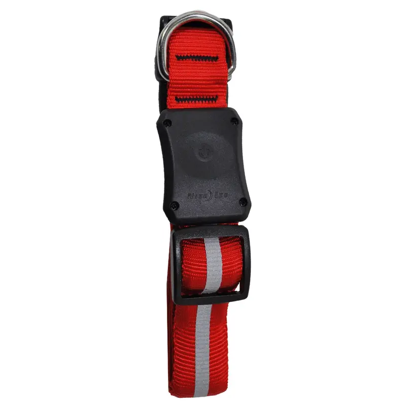 Nite Dawg Led Illuminated Dog Collar – Medium, Red Light 1