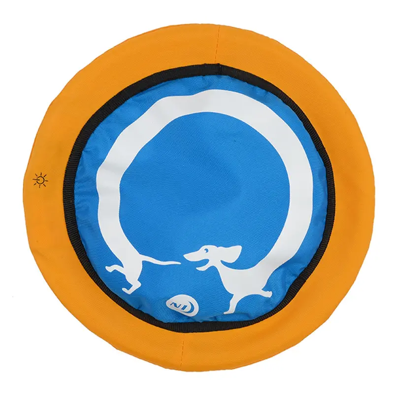 Nite Dawg Led Pet Tag – Soft Disc, Red Light, Blue Dachshund Silhouette 1