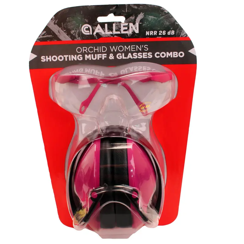 Orchid Women’S Shooting Ear Muffs & Safety Glasses Combo 1
