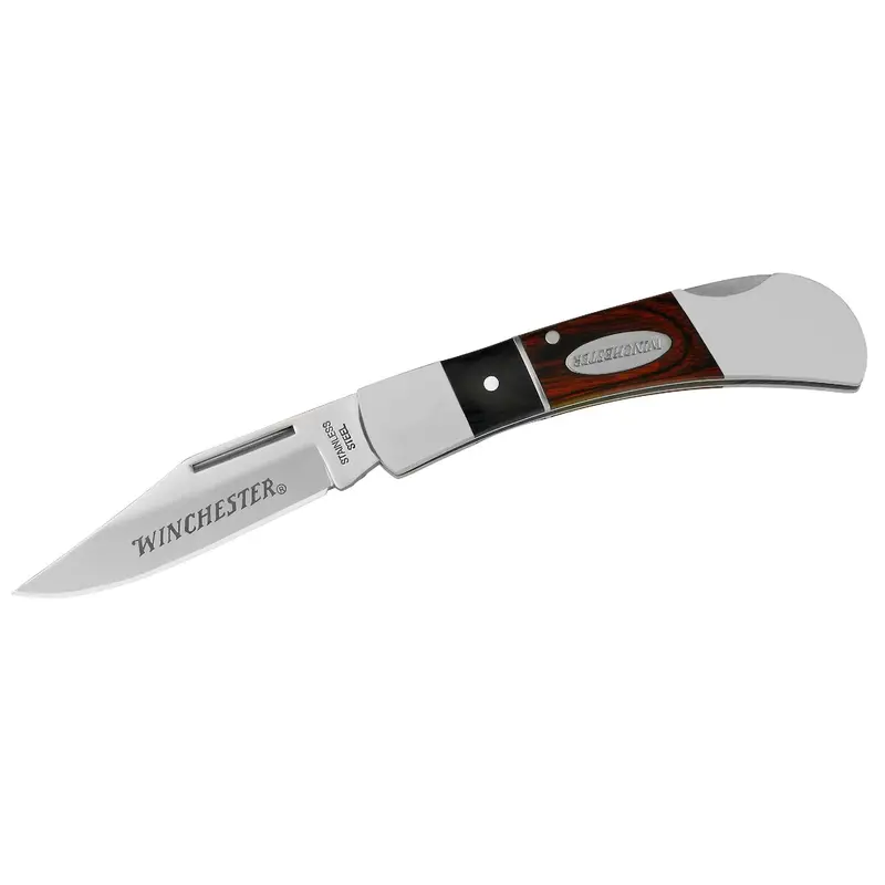 Pakka Wood Lockback Pocket Knife – 2.5" Blade, Double Bolster 1