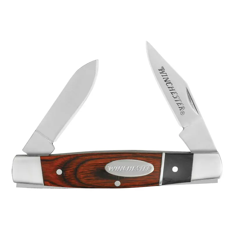 Pakka Wood Stockman Pocket Knife – Dual-Blade, Durable Handle Material 1
