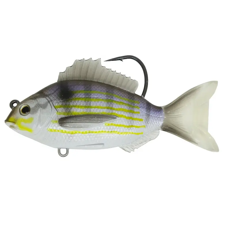 Pinfish Rattlebait – 4" Saltwater Lure, 7/0 Hook, Medium-Slow Sink Rate, Silver-Violet Finish 1