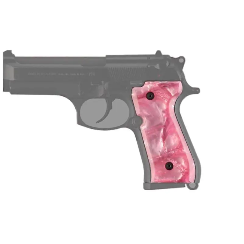 Pink Pearl Polymer Grip Panels For Beretta 92 Series 1