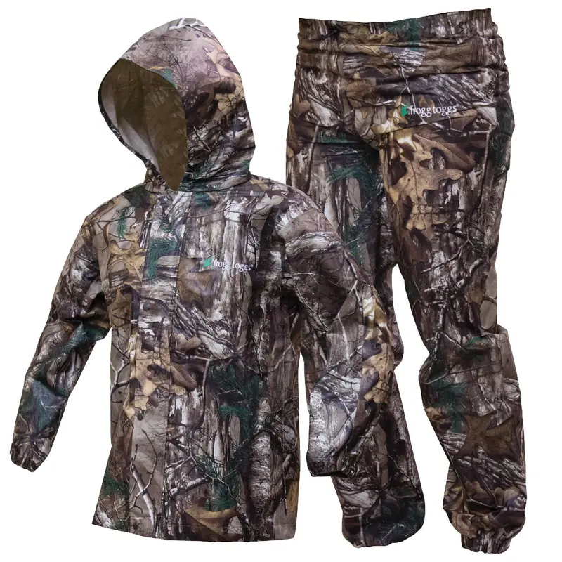 Polly Woggs Kids’ Realtree Xtra Rain Suit – Large Size 1