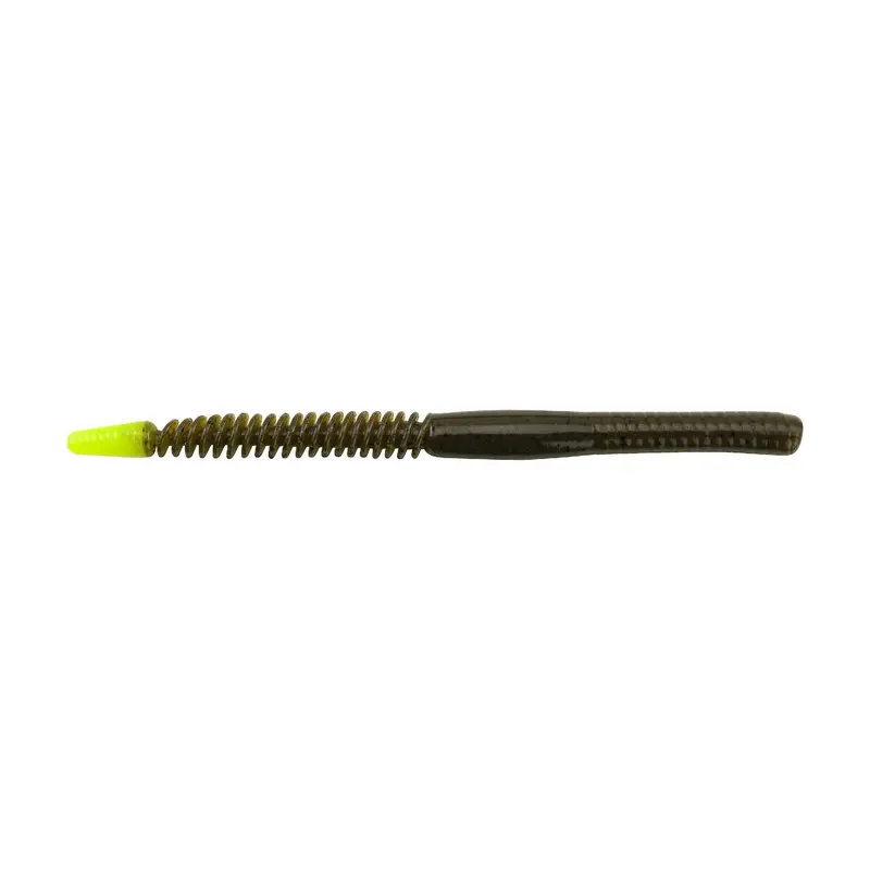 Powerbait Shaky Snake 5-Inch Soft Plastic Bait In Green Pumpkin-Chartreuse (Pack Of 8) 1