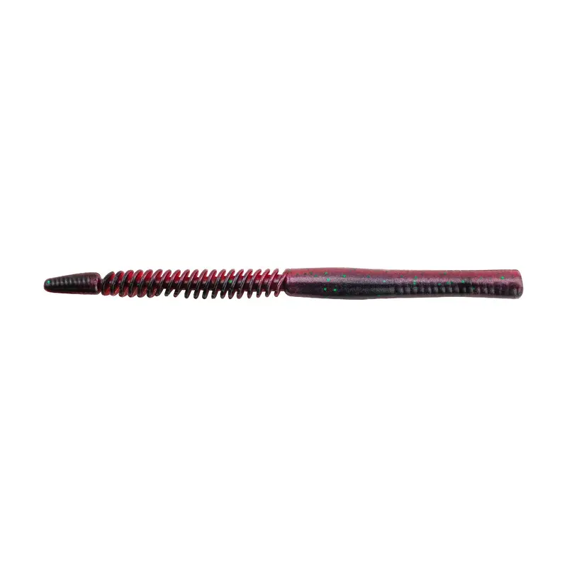 Powerbait Shaky Snake Soft Plastic Bait – 5-Inch Red Shad With Green Glitter, Pack Of 8 1