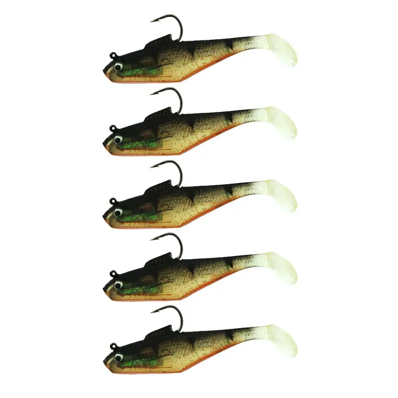 Powerbait Swim Shad 3" Soft Lure – Perch Coloration (Pack Of 5) 1