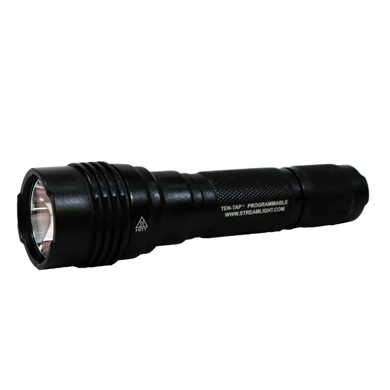 Protac Hl-X Tactical Flashlight With Dual Cr123A Batteries And Black Holster 1