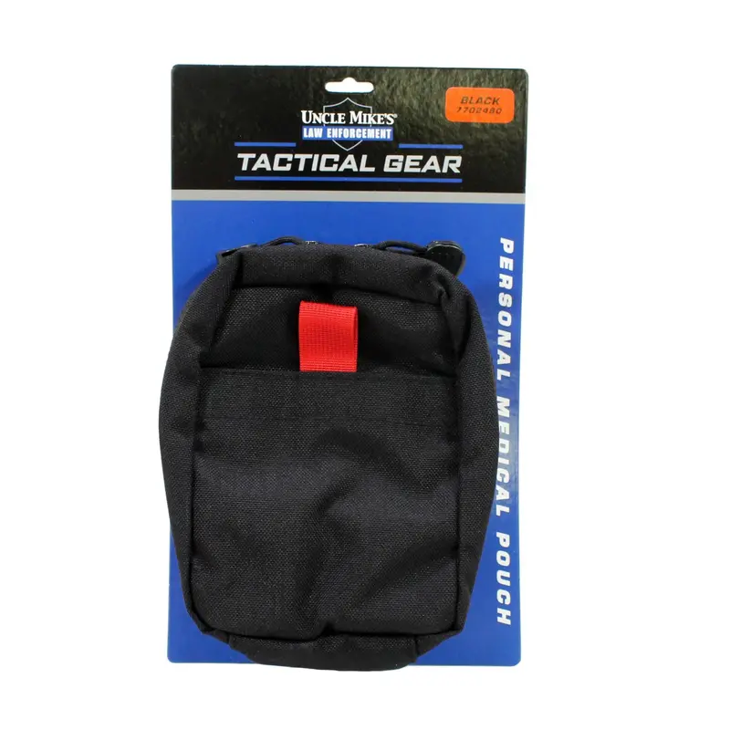 Red-Tab Personal Medical Kit Pouch – Black Tactical Organizer 1